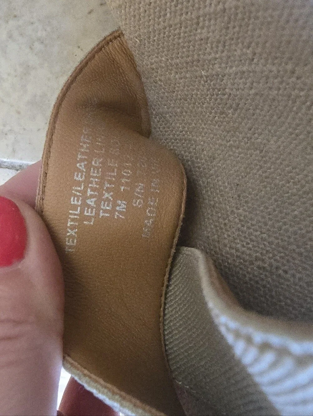 Tory Burch Freida 100MM Espadrille Wedge Tan Size 7 $278